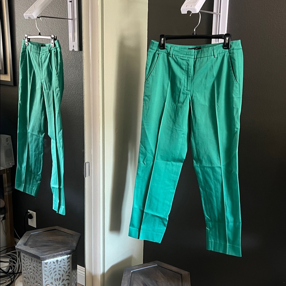 MaxMara, Size 10, Green Cropped Cigarette Pants FITW18 Stretch, Weekend wear - Picture 6 of 7